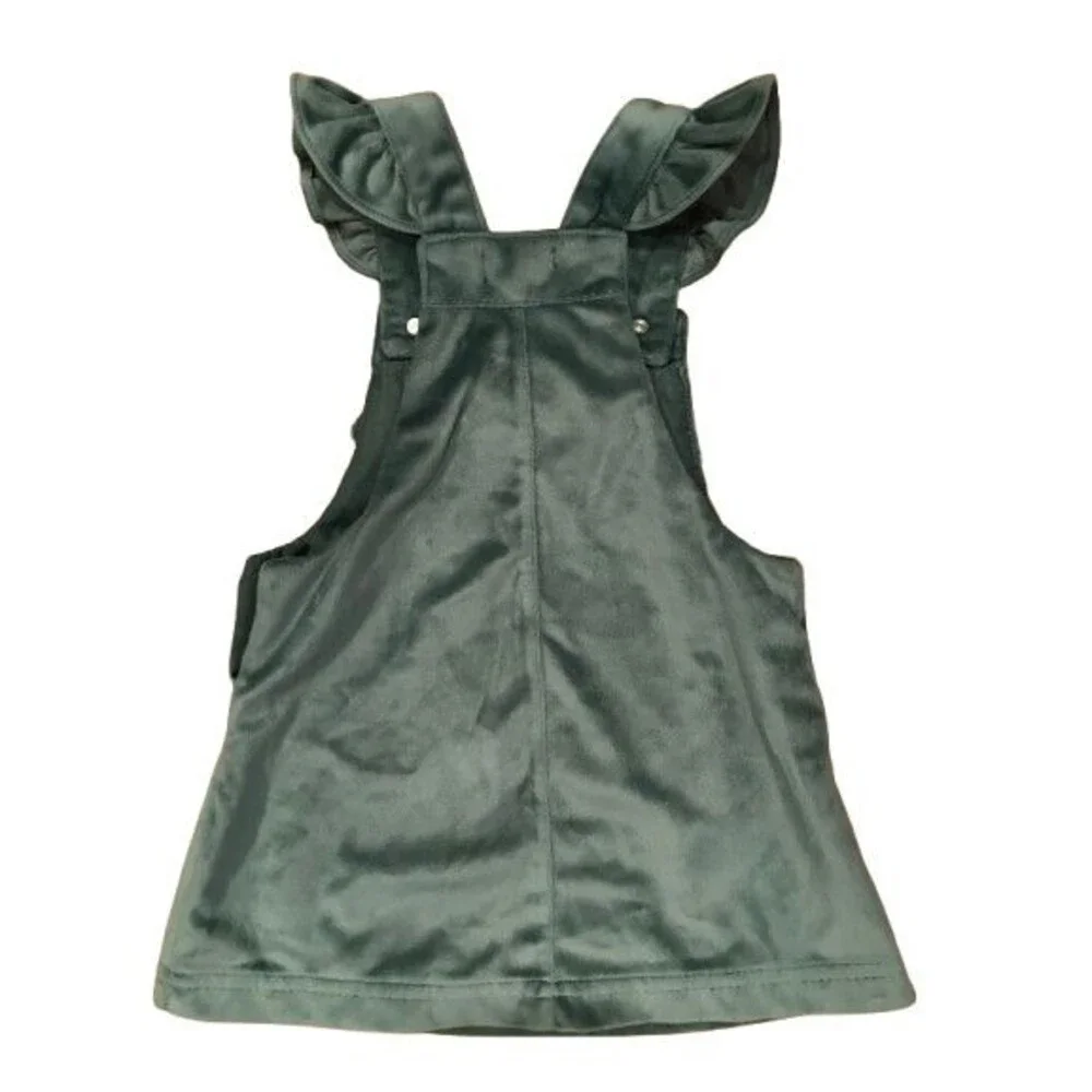 Girl's 24 Month Jumper Dress Tahari Green Ruffles Lined